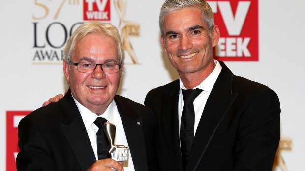 Colleagues, friends: Les Murray and Craig Foster worked together at SBS and were synonymous with the broadcaster's football coverage.