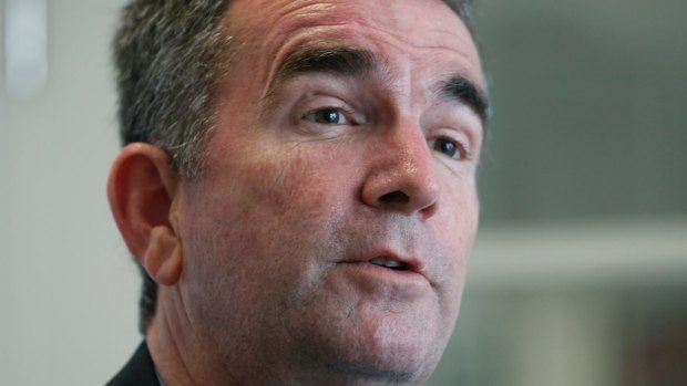 Lieutenant Governor Ralph Northam pauses during an interview in Richmond, Virginia. 