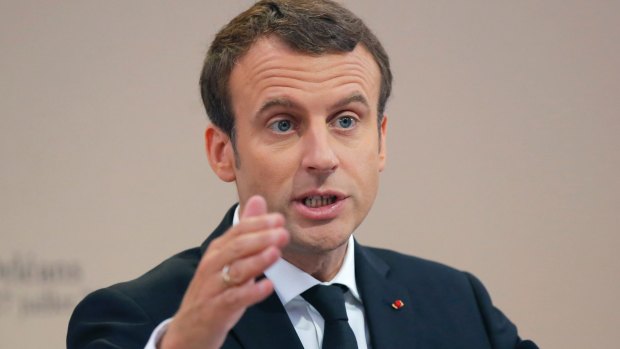 French President Emmanuel Macron told reporters he believed he may have convinced US President Donald Trump to re-engage with the Paris climate accord.