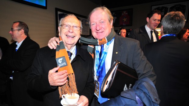 Harry Beitzel with Kevin Sheedy in 2013.