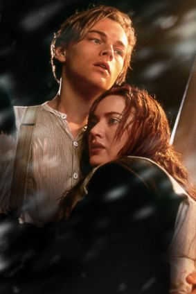 Leonardo DiCaprio plays Jack Dawson opposite Kate Winslet's Rose DeWitt in James Cameron's disaster epic.