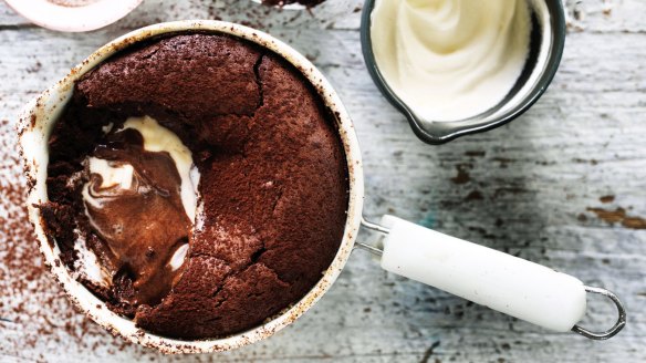 Chocolate pud is hard to say no to. 