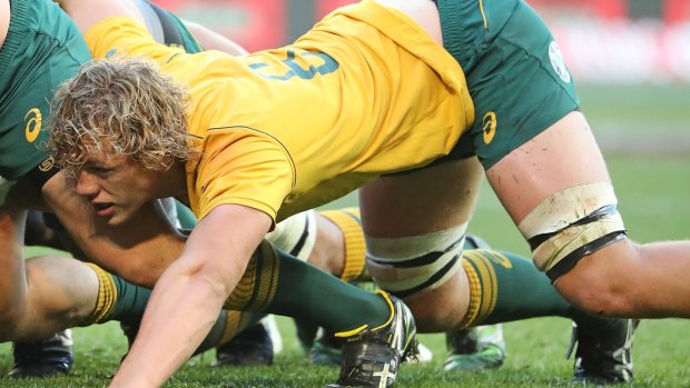 One of the Wallabies' best: Ned Hanigan impressed during the June Tests. 