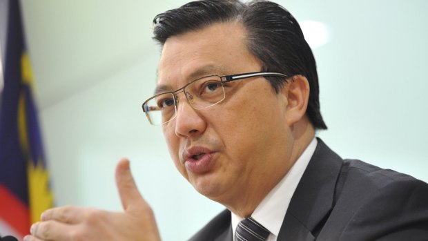 Malaysian Transport Minister Liow Tong Lai speaks during a press conference on the missing Malaysia Airlines flight MH370 in Malaysia.