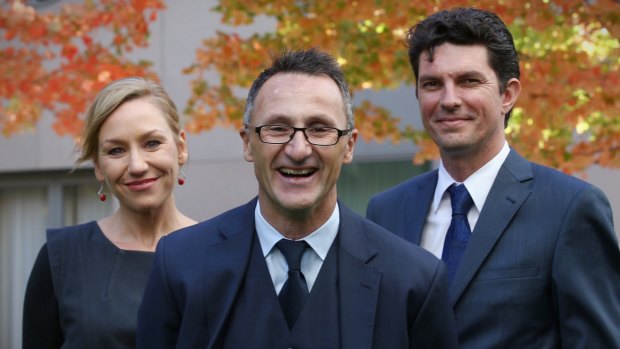 Scott Ludlam (right) and Larissa Waters (left) served as co-deputies to Greens leader Richard Di Natale. 