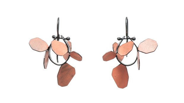 Wattle earrings by Yuko Fujita.