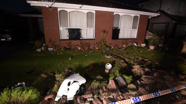 An out of control car smashed through a fence and into a house in Civic Parade, Altona.