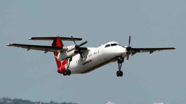 The plane dropped slightly when it hit turbulence south of Canberra.