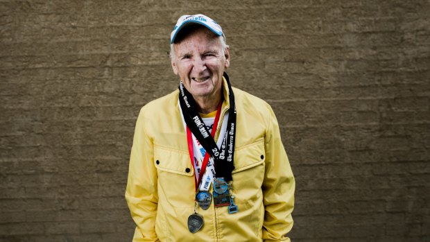 77-year-old Patrick O'Flaherty says he has participated in every single Canberra Times Fun Run.