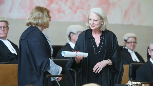 The swearing in of Chief Justice Catherine Holmes and Margaret McMurdo.