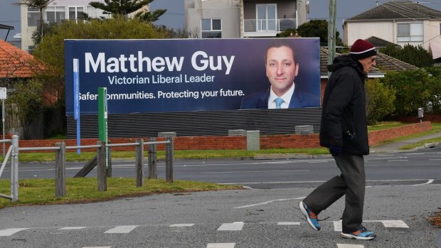Matthew Guy has been pushing his credentials as a tough-on-crime would-be premier.