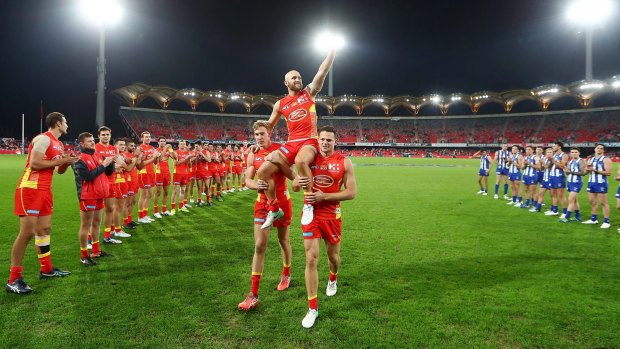No one would suggest the Suns carried Ablett through his 300th, but it was good to see his teammates shouldering more of the load.