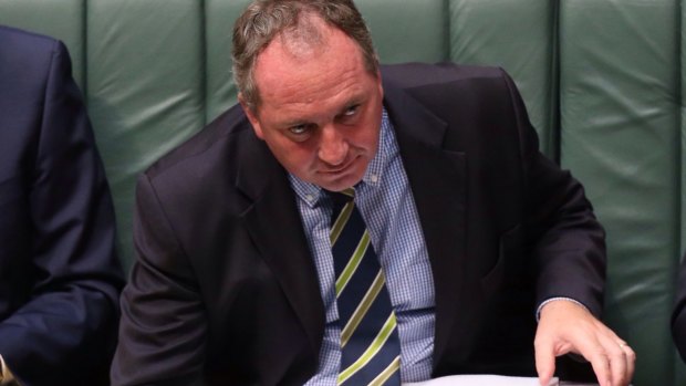 Dog threat: Barnaby Joyce.