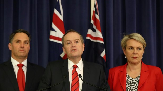 Labor's immigration spkesman Richard Marles, leader Bill Shorten and deputy Tanya Plibersek may not be on the same page on detention policy.
