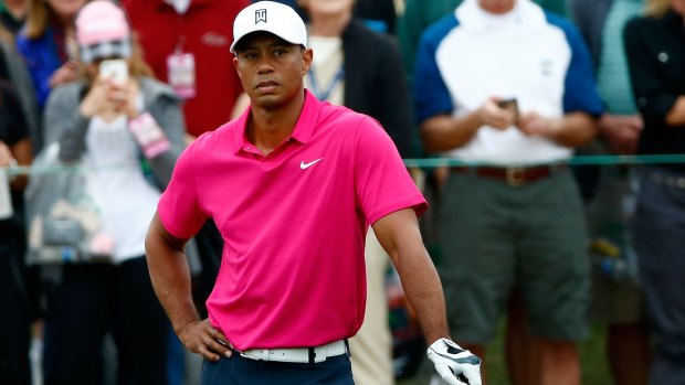 Tiger Woods during the first round of the Waste Management Phoenix Open at TPC Scottsdale.