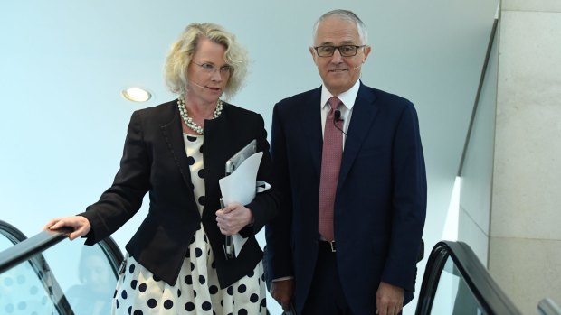 Laura Tingle with Prime Minister Malcolm Turnbull.
