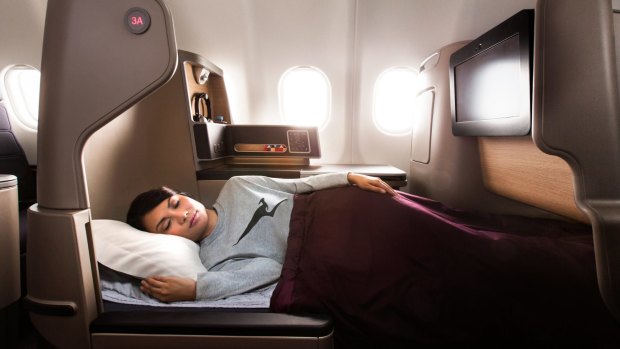 Qantas began offering business class travellers pyjamas in the late 1990s.