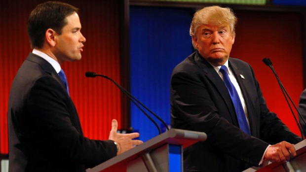 Marco Rubio and Donald Trump sparred during the Republican presidential primary debates.