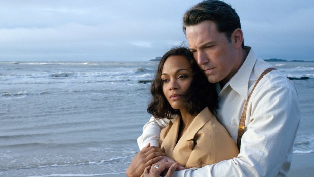 Highly romanticised: Ben Affleck with Zoe Saldana in <i>Live By Night</i>.