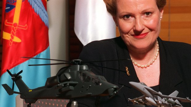 Bronwyn Bishop pictured in her office in 1997.
