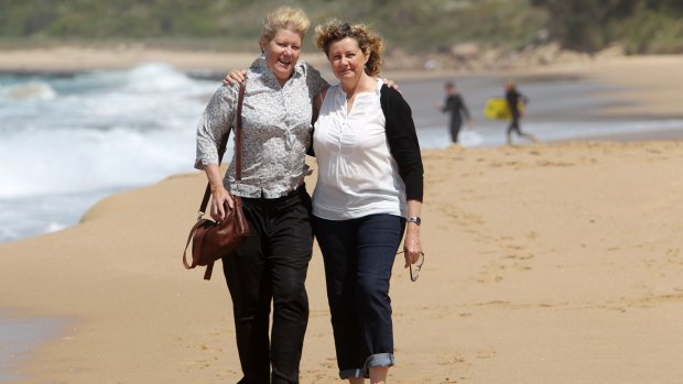 Vivianne Vandenberg, left, suffered severe anaphylaxis after a tick bite. She was saved by friend Julie Gilbert.