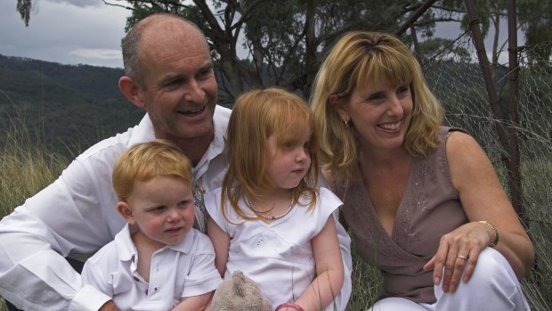 Glen Turner, his wife Alison McKenzie and their children Jack and Alexandra.