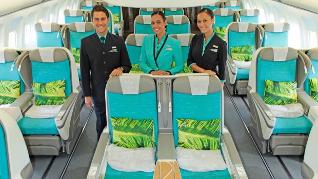 Business class on Air Tahiti Nui.