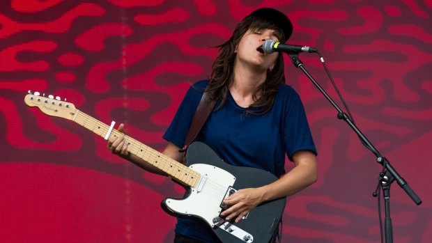 Courtney Barnett performs at Falls Festival at Mt Duneed estate last month.