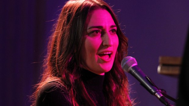 Singer Sara Bareilles performs 'Brave' in the State Dining Room of the White House on Thursday.