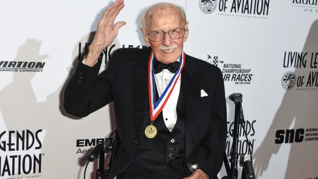 Bob Hoover attends the 12th annual Living Legends of Aviation Awards in Beverly Hills on January 2015.