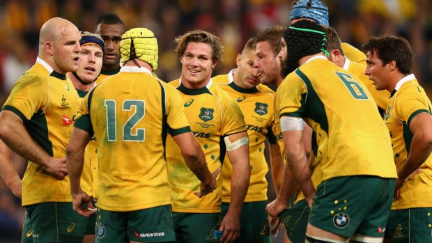 Turning point: Michael Hooper was vital in shifting the momentum against the Springboks.