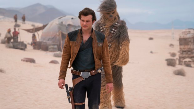 Alden Ehrenreich plays the young Han Solo in a scene from Solo: A Star Wars Story.