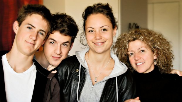 Phoebe with her brothers and mother. L-R Nikolai, Thomas, Phoebe and Natalie. 