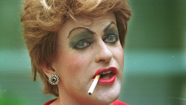 Simon Hunt as Pauline Pantsdown in 1998.