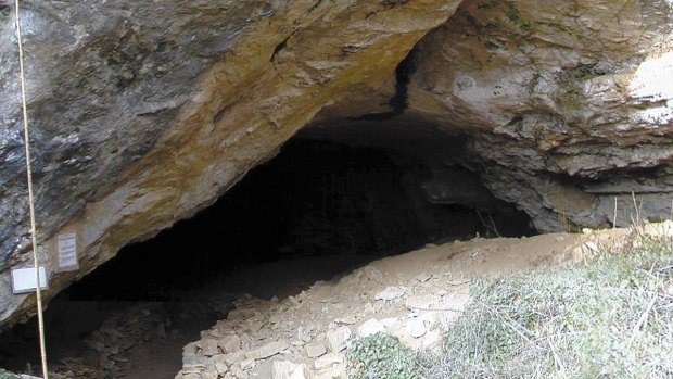 A Neanderthal cave site in Pech-de-l'Aze, south-western France, where a 50,000-year-old  bone tool was found.