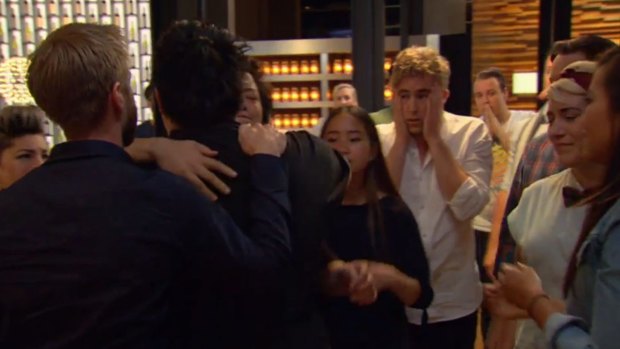 Fellow MasterChef contestants were shocked and saddened that Bryan was leaving.