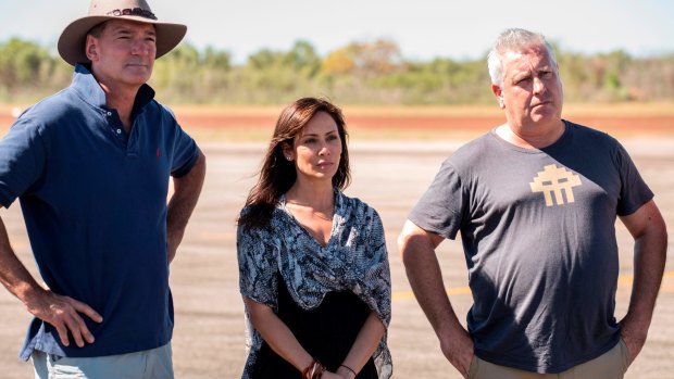 David Oldfield, left, doesn't take the news too well. He's with Natalie Imbruglia and Ian 'Dicko' Dickson.