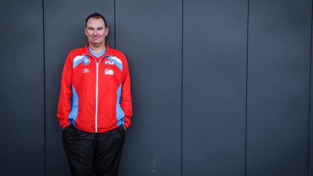 Pushing hard: NSW Swifts Coach Rob Wright who masterminded the turnaround for the Swifts.