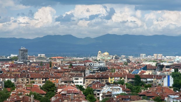 View of Sofia city, the capital of Bulgaria.