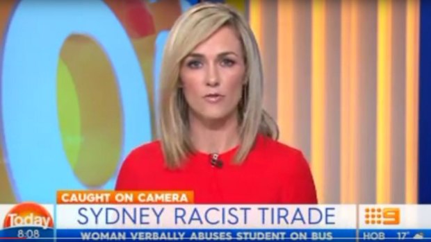 Caught out: <i>Today Show</i> newsreader Alicia Loxley presents an old news story found on the internet.