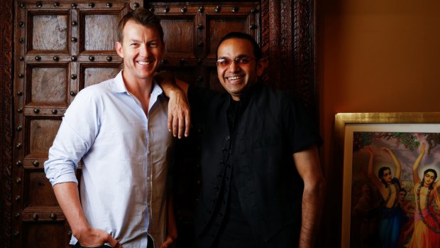 The director and his star ... Anupam Sharma and Brett Lee