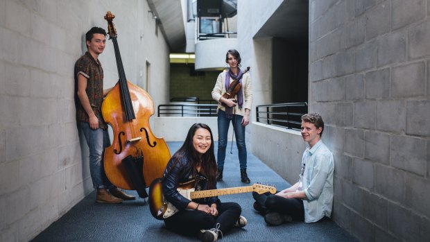 ANU School of Music students Brendan Keller-Tuberg, Ellen Chan, Helena Popovic and Hayden Fritzlaff who are optimistic about the future of the school following the review. 
