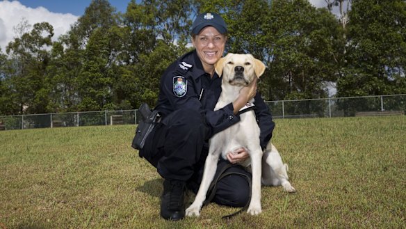 Senior Constable Jaye Lilley, with her partner PD Turbo.