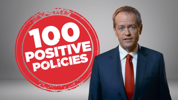 Opposition Leader Bill Shorten appears in a Labor TV ad.
