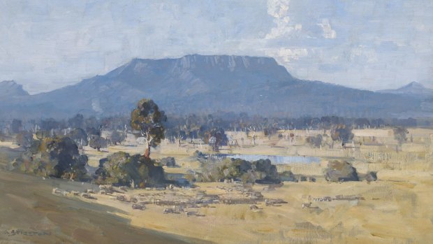 Arthur Streeton's <i>Land of the Golden Fleece</I> is calculated to twang Australian heartstrings.
