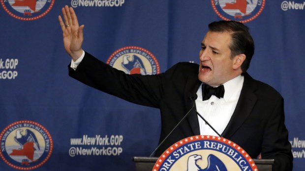 An unfriendly crowd? That never stopped Republican presidential candidate Senator Ted Cruz.