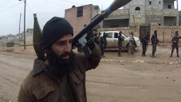 A photo claiming to be of Mohammad Ali Baryalei fighting with Islamic State.