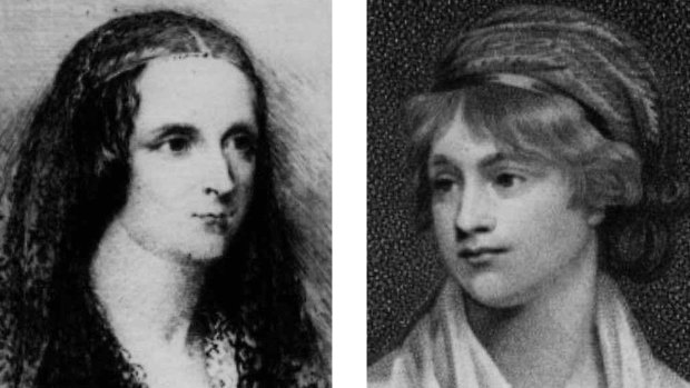 The real Mary Shelley, left, and her mother feminist writer Mary Wollestonecraft.