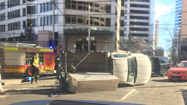 The accident caused traffic problems in the CBD.