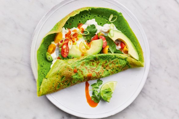 Jamie Oliver's super spinach pancakes.